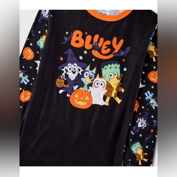 Kids' Bluey Halloween 2pc Tight Fit Pajama Set - Black - Picture 4 of 4